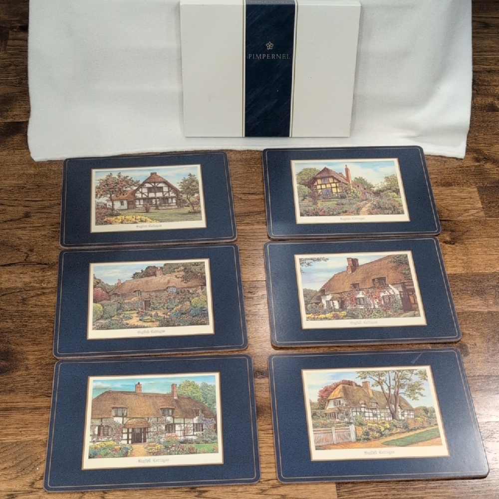 Pimpernel English Cottages cork back placemats set of 6